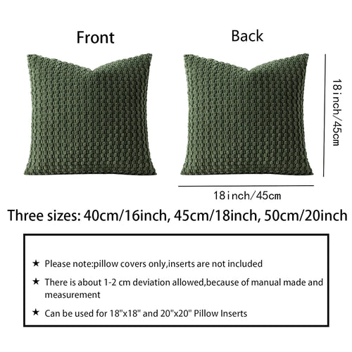 Boho Corduroy Cushion Cover | Neutral Farmhouse Stripe Sofa Pillow