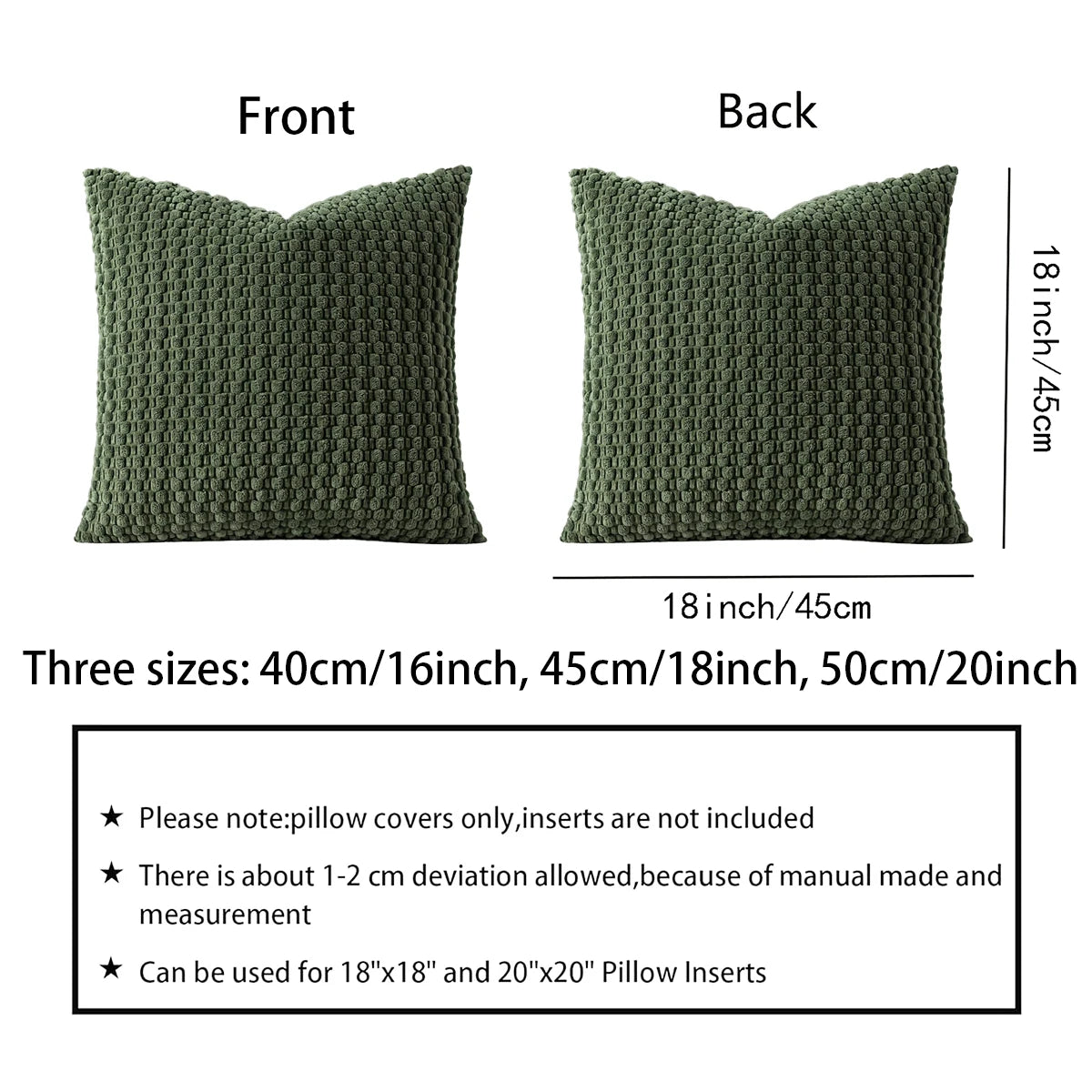 Boho Corduroy Cushion Cover | Double-Sided Farmhouse Stripe Design