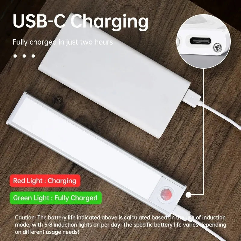 LED Motion Sensor Under-Cabinet Light | Wireless USB Indoor Night Light