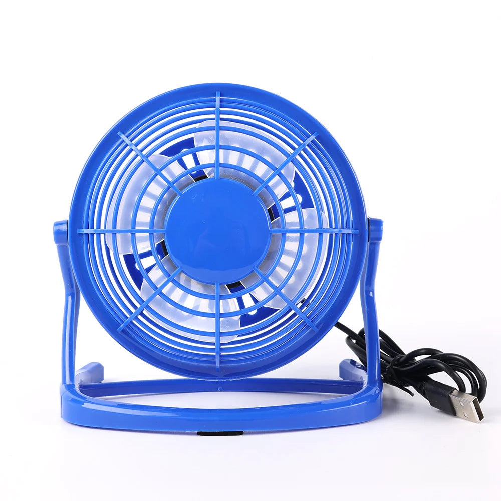 Mini USB Desk Fan | Adjustable Tilt Stand, Ultra-Quiet Portable Cooling Fan