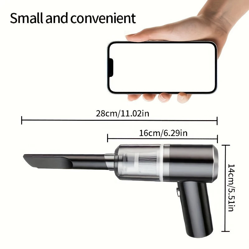 Mini Cordless Handheld Vacuum Cleaner | Strong Suction for Car & Home