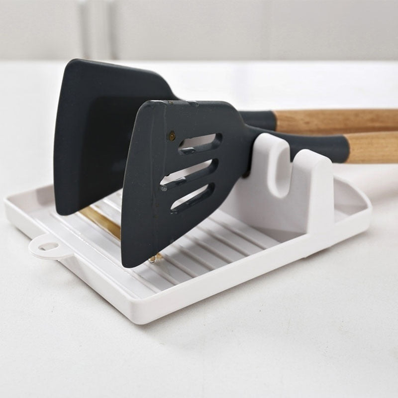 Kitchen Utensil Holder & Rack | Non-Slip Spoon, Fork & Spatula Organizer