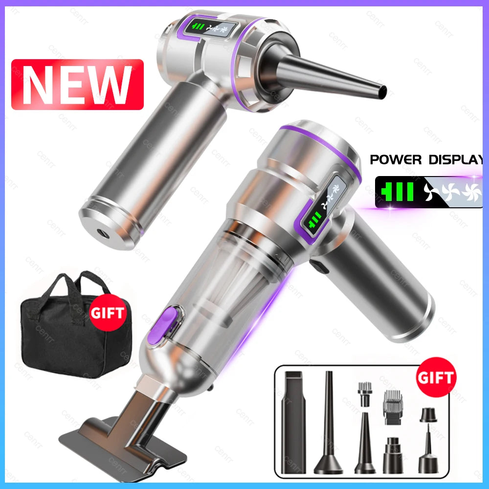 High-Power Car Vacuum Cleaner | 998000PA Handheld Blower & Vacuum